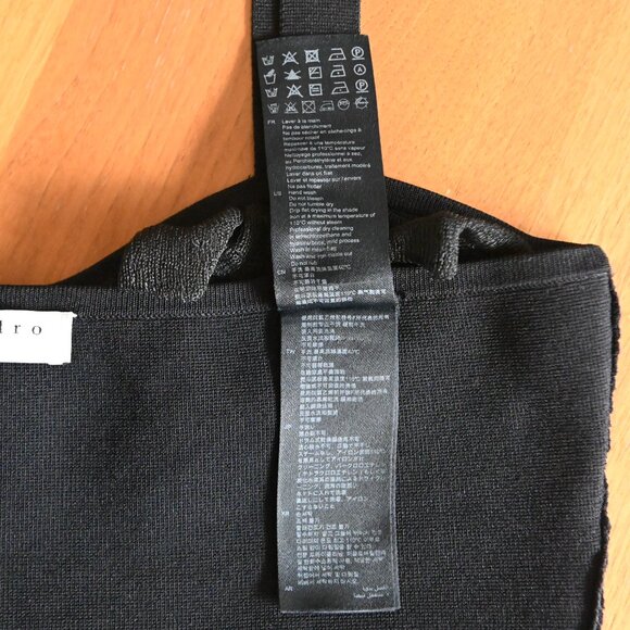 Sandro Black Ruffle Crop Top - Picture 10 of 16